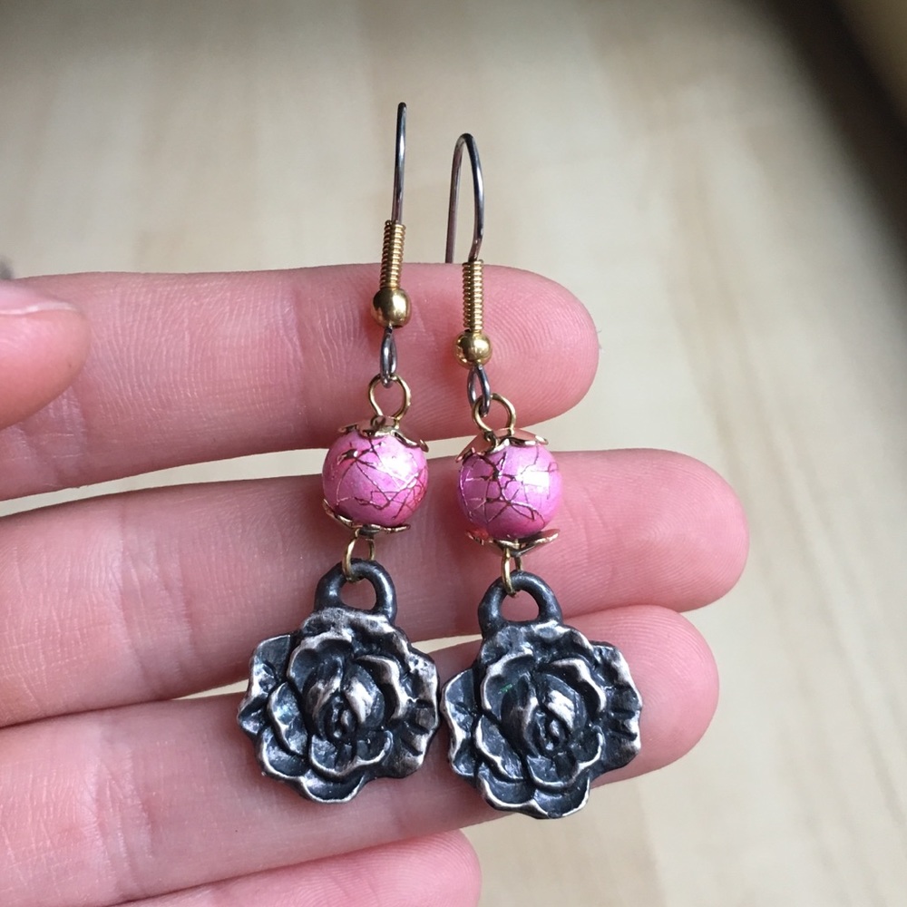 Rose earrings